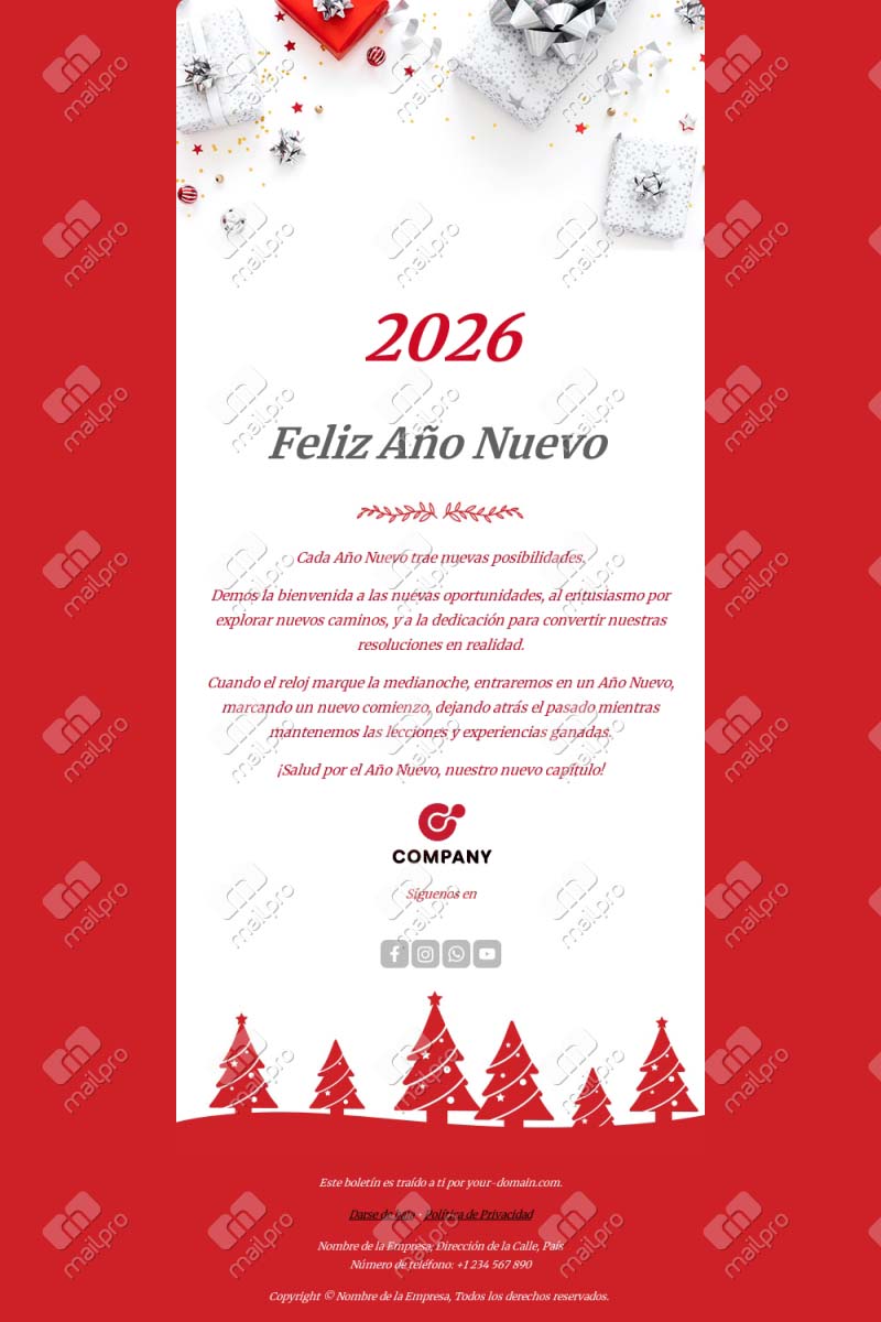 Correo Empresarial de Año Nuevo