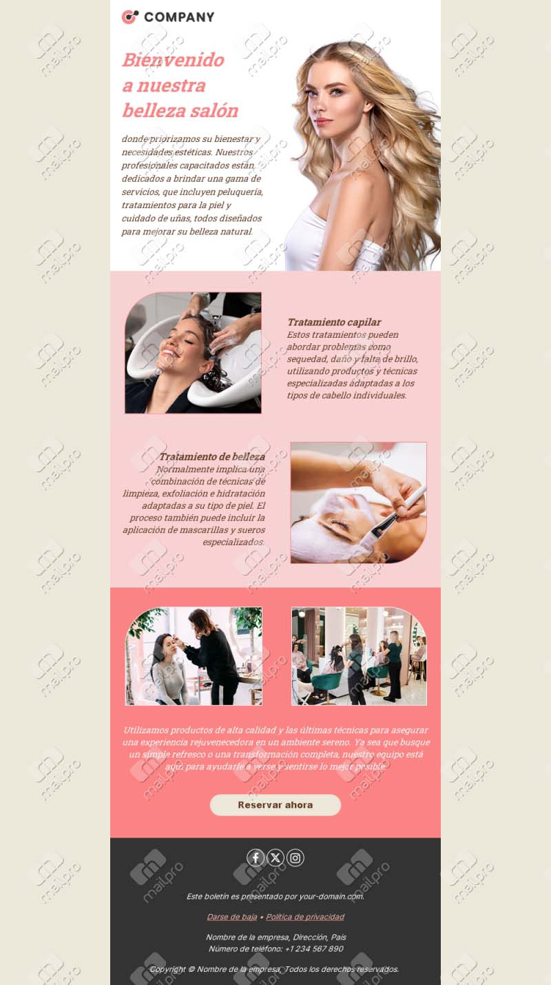 Plantillas de Email para Salones de Belleza y Spa