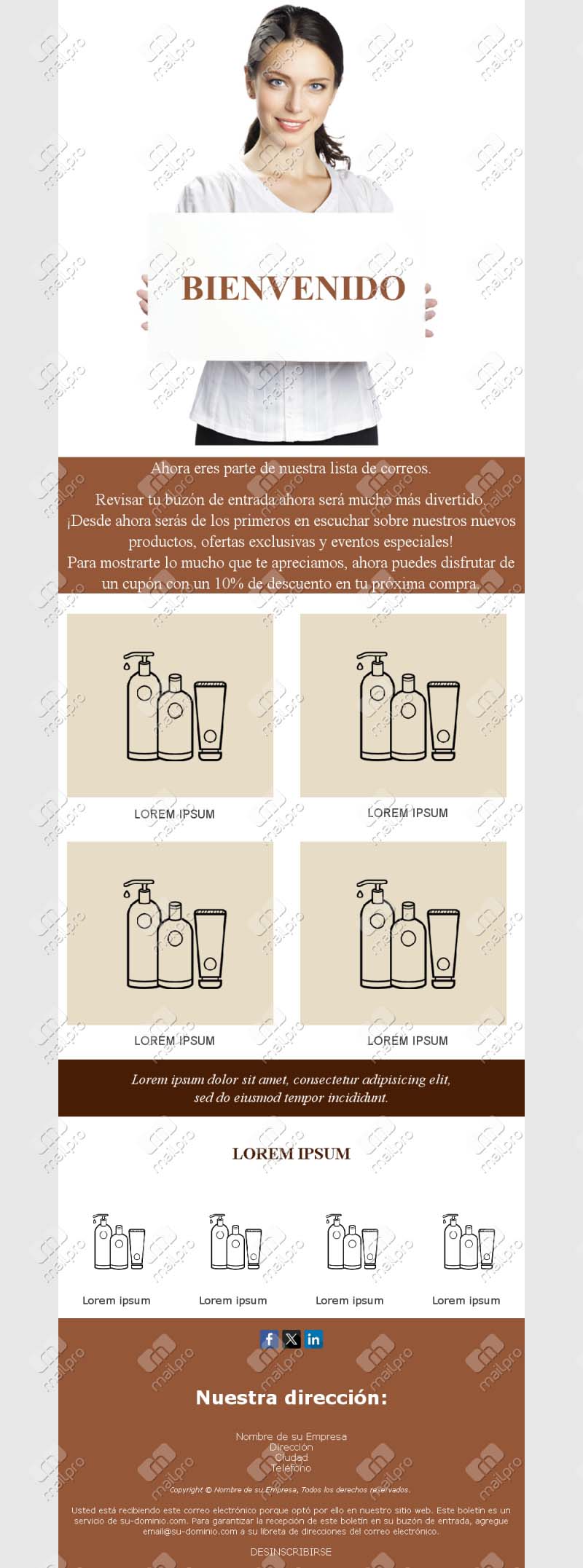 Plantilla de Email de Bienvenida