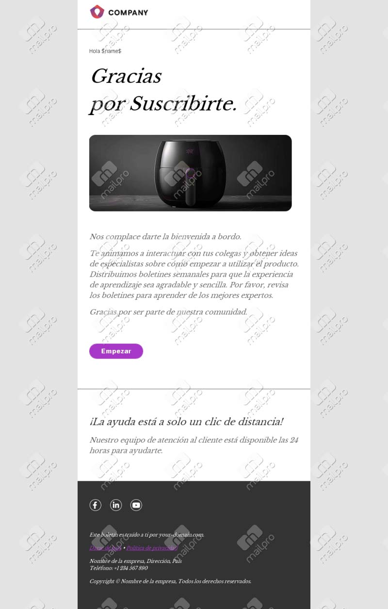Di “Gracias por su confianza”