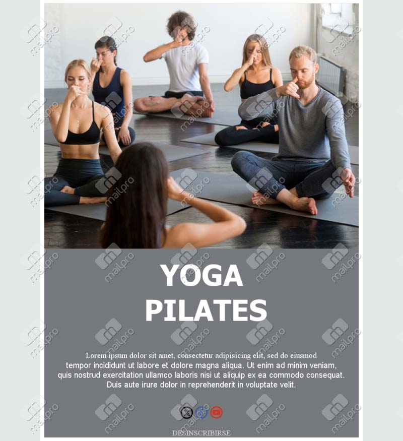 Plantilla Email Yoga Pilates