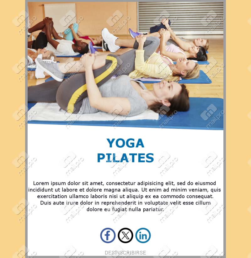 Plantilla Email Pilates para Todos