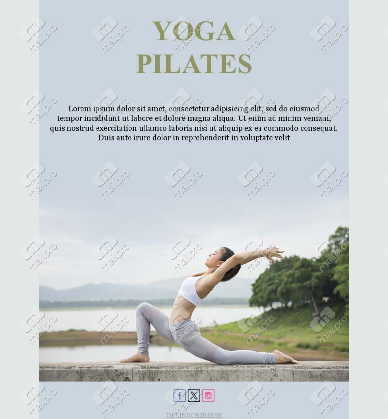 Plantilla Email Yoga Bienestar