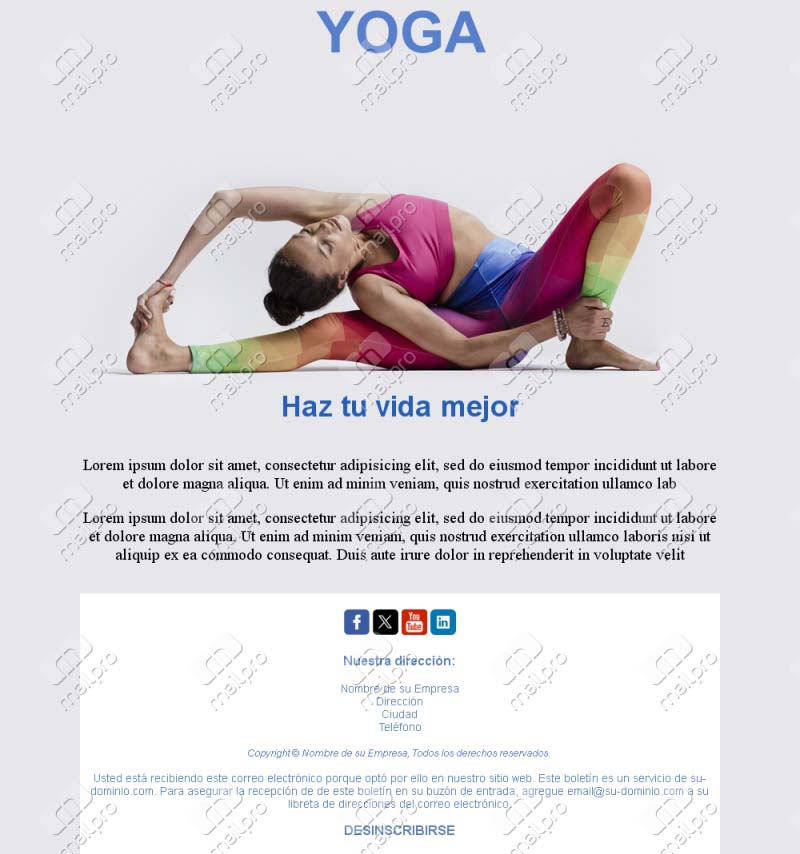 Plantilla Email Clases Aire Libre