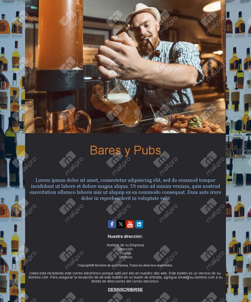 Plantilla Email Cartas Reservas
