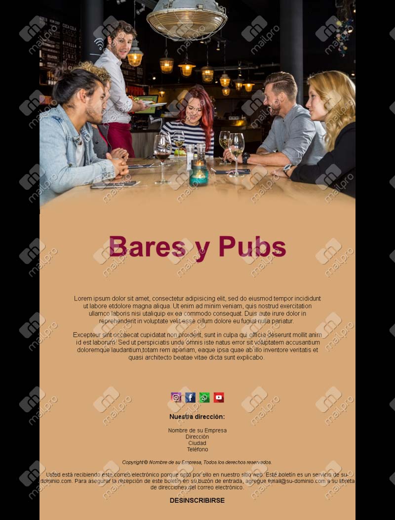 Plantilla Email Pub Promociones