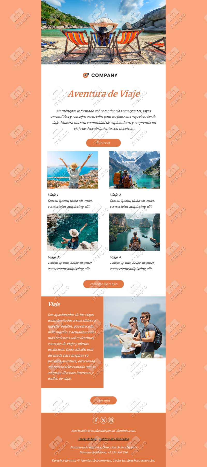 Correo de Viaje Inspirador