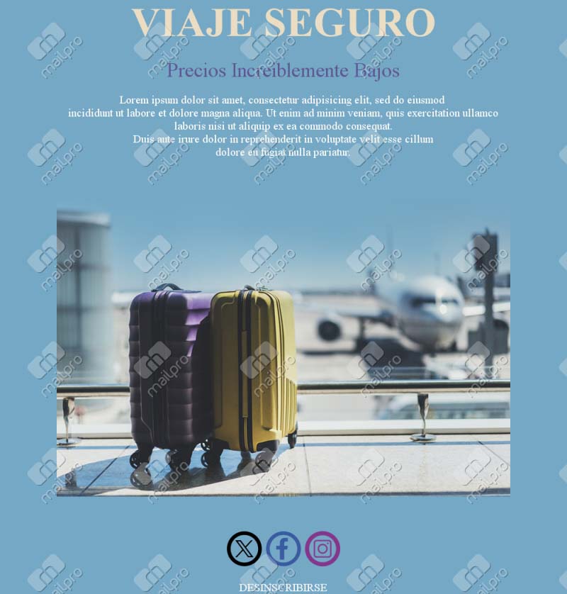 Plantilla Email Rutas Paquetes