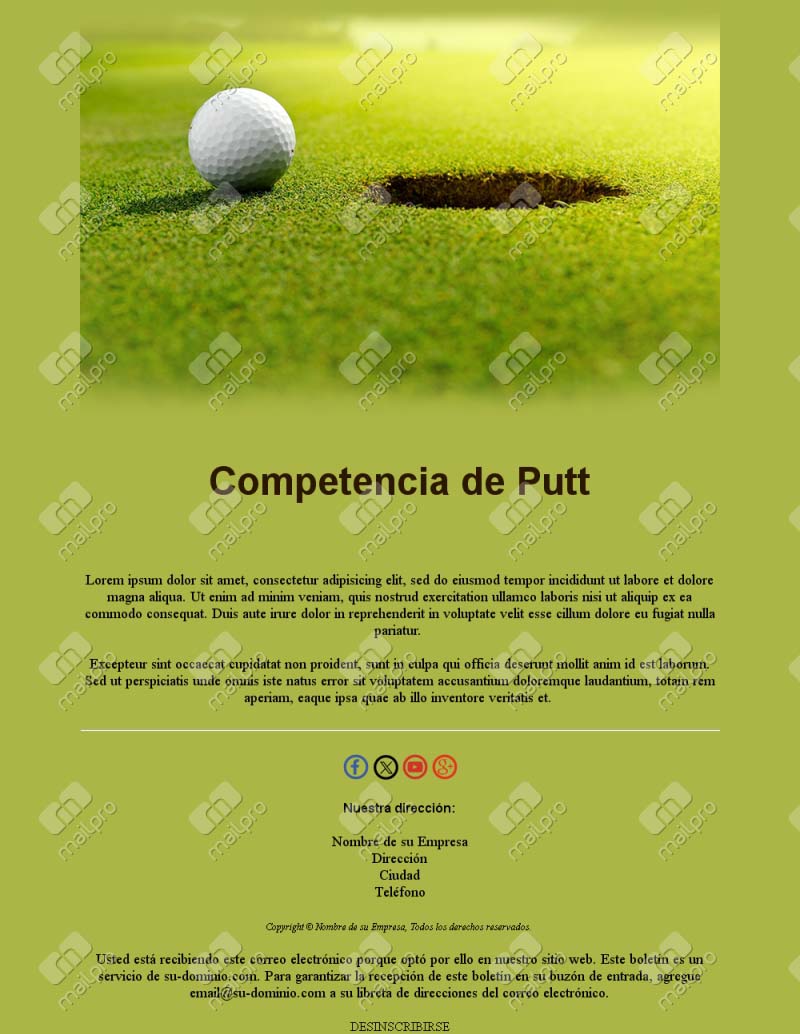 Correo Evento Golf