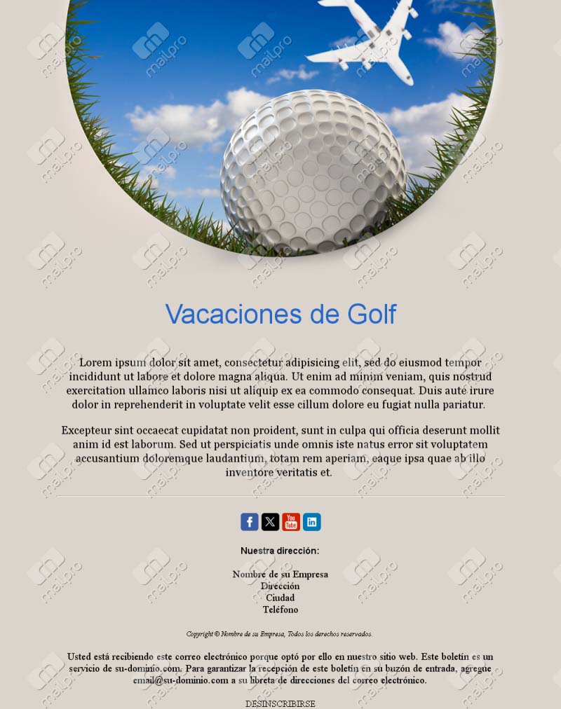 Correo Torneo Golf