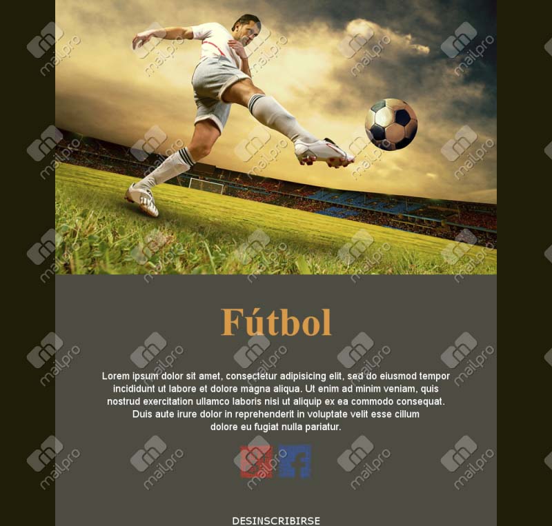 Plantillas de Email de Fútbol	