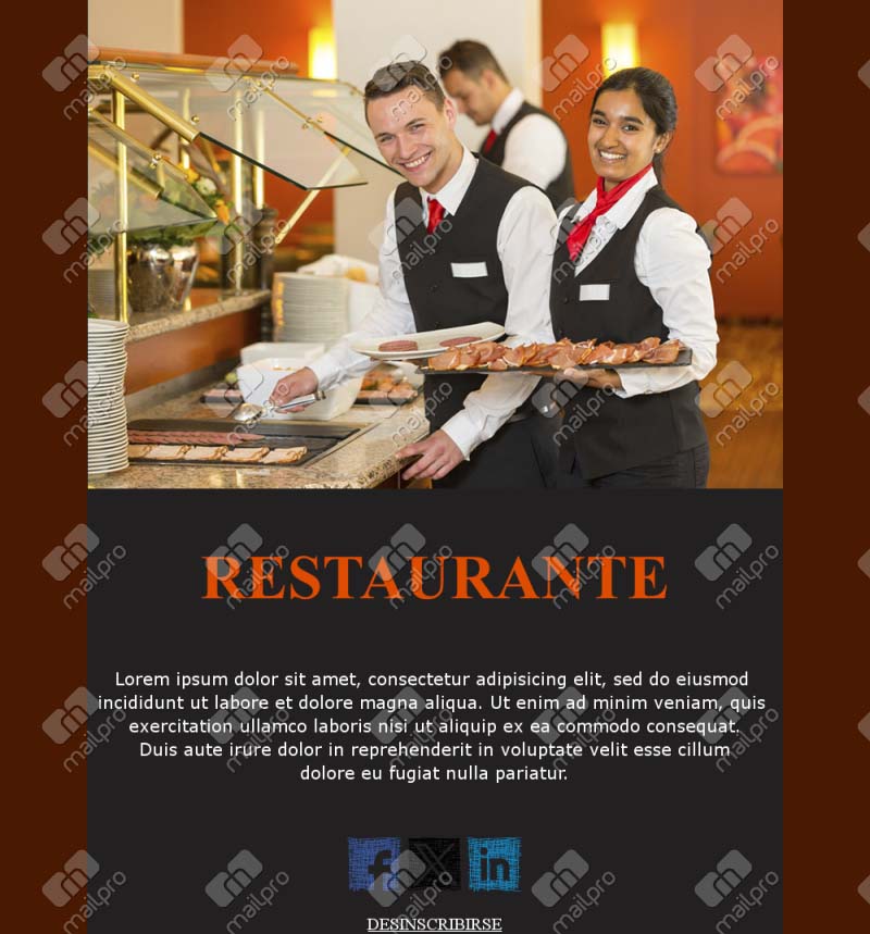 Plantillas Email Restaurantes