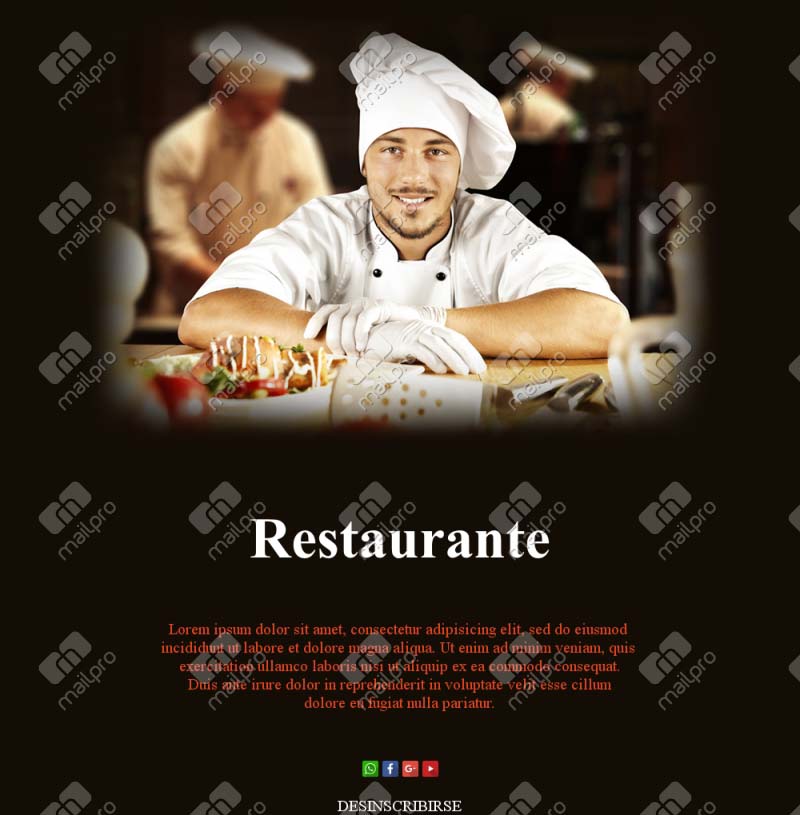 Plantillas de Email para Restaurantes	