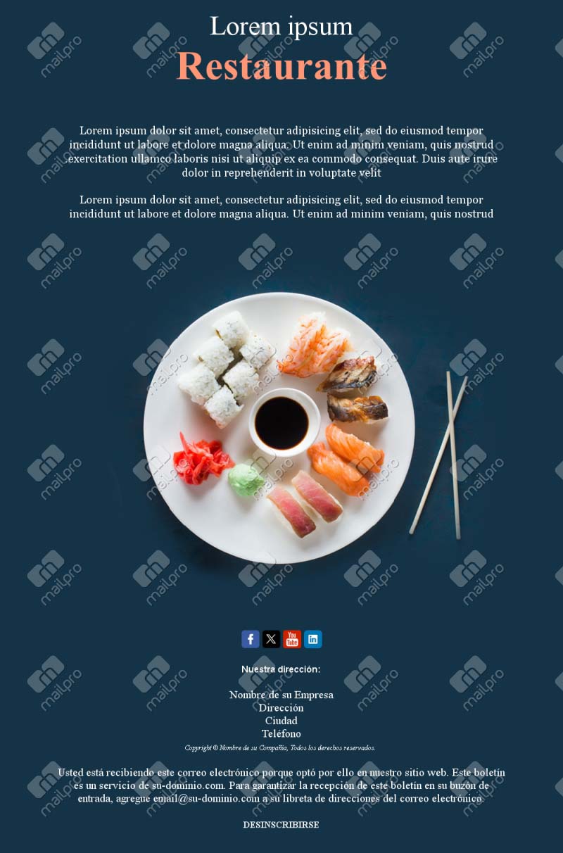 Email Noche de Eventos