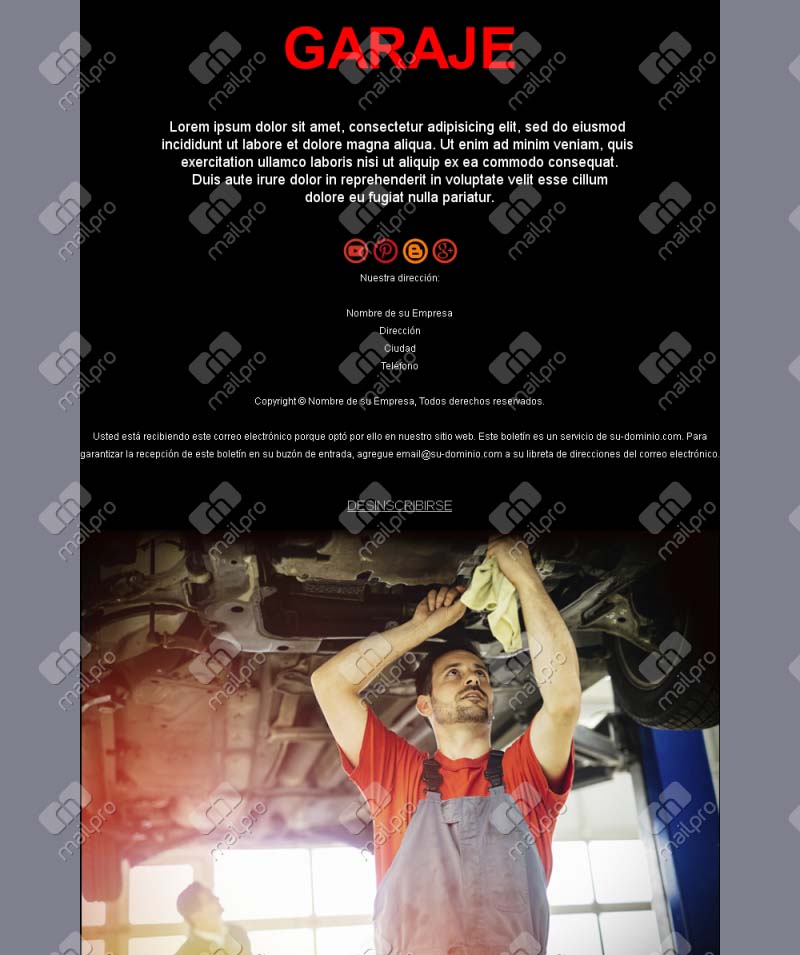 Garage Campaign Email