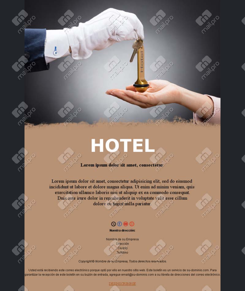 Plantilla de  Hotel 