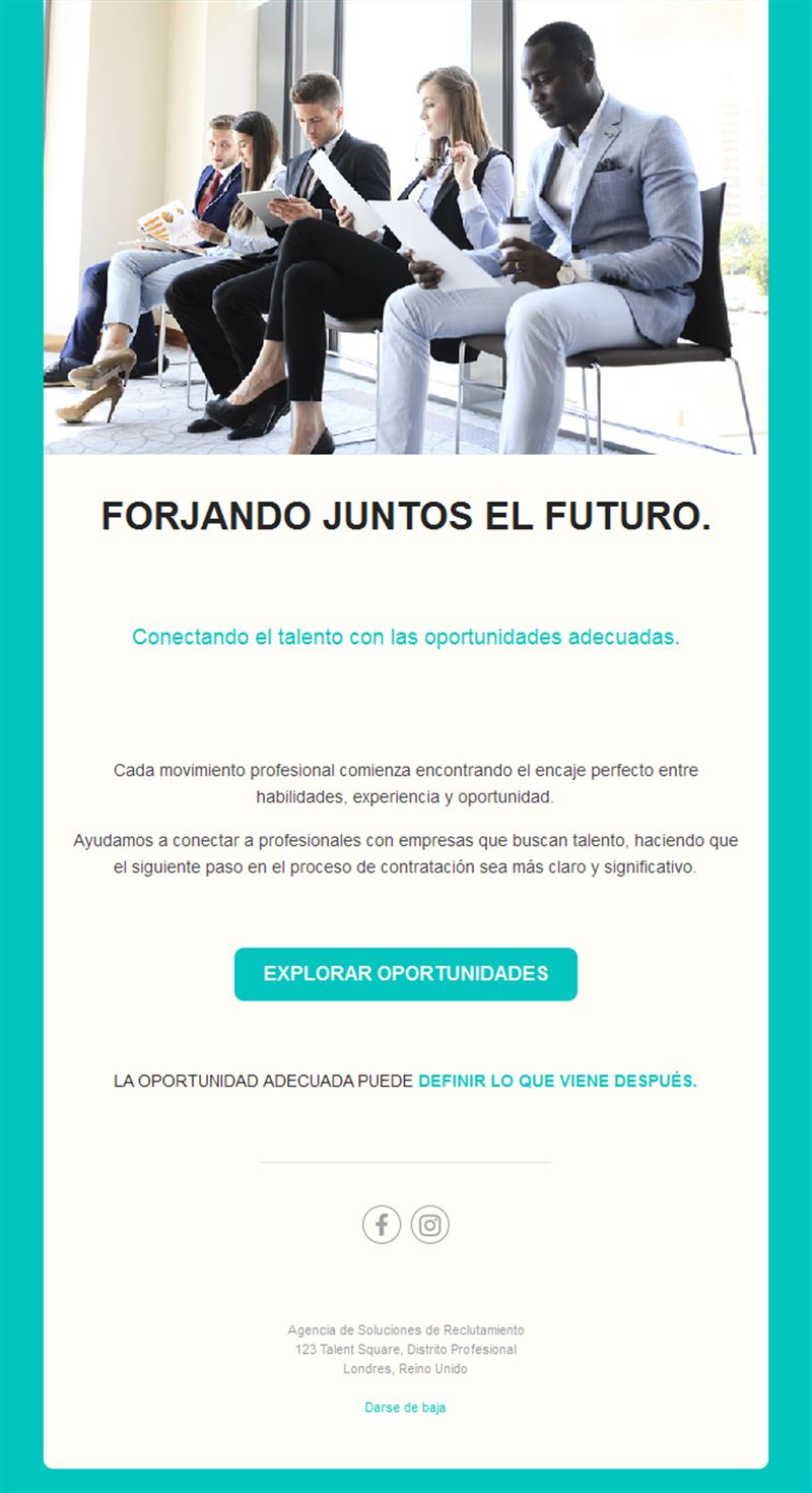 Email de agencia de captación de talento