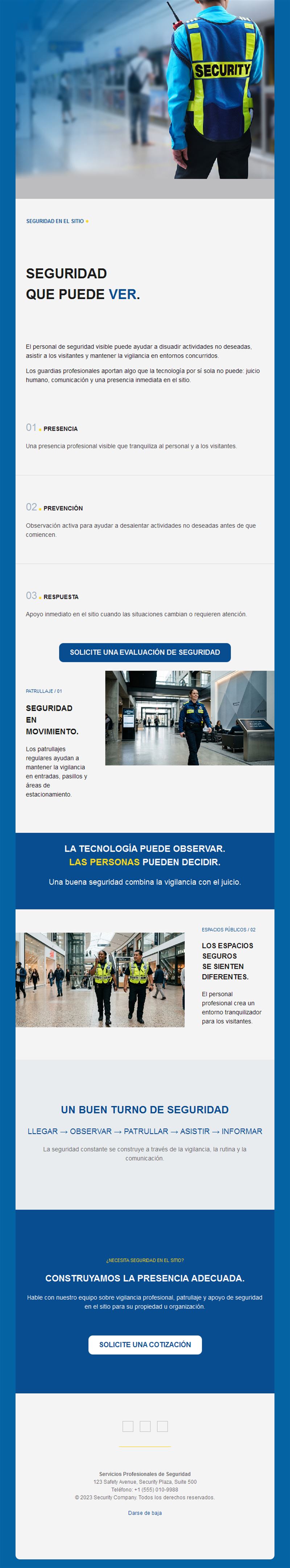 Email de vigilancia presencial