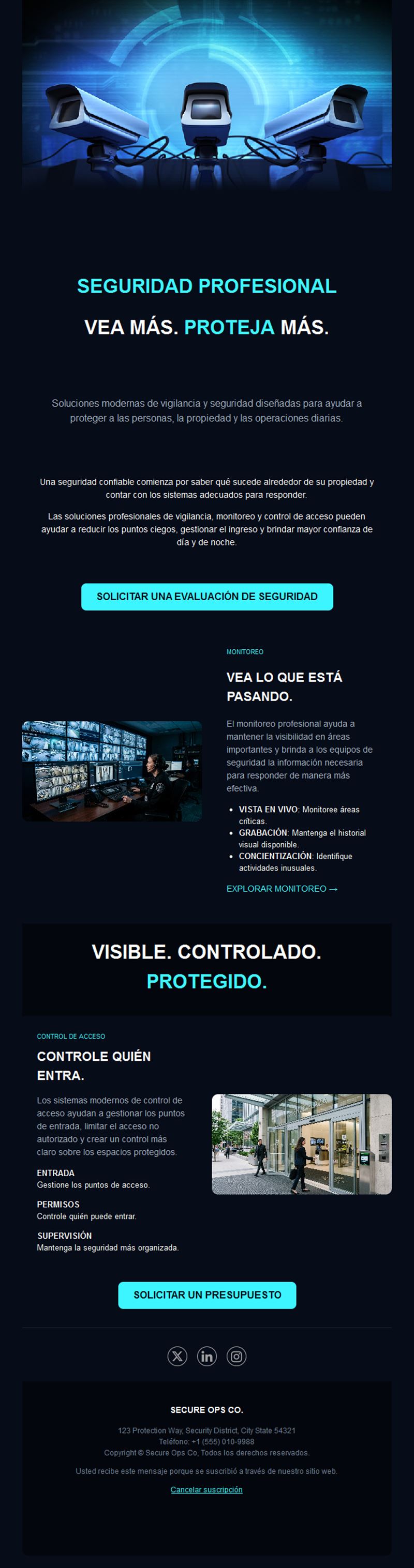 Email de videovigilancia