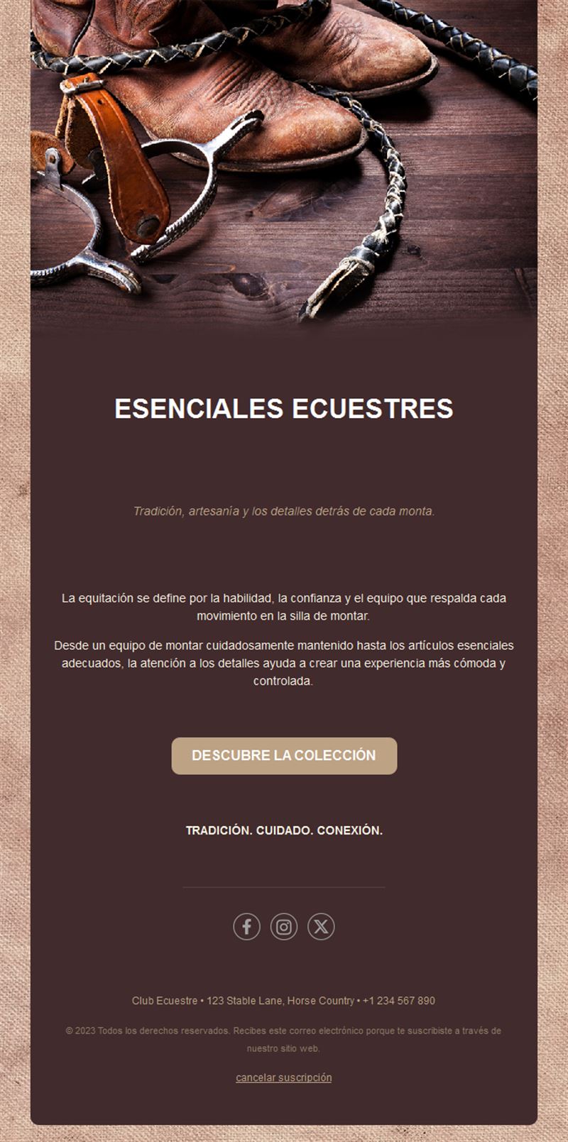 Email de tienda de hípica