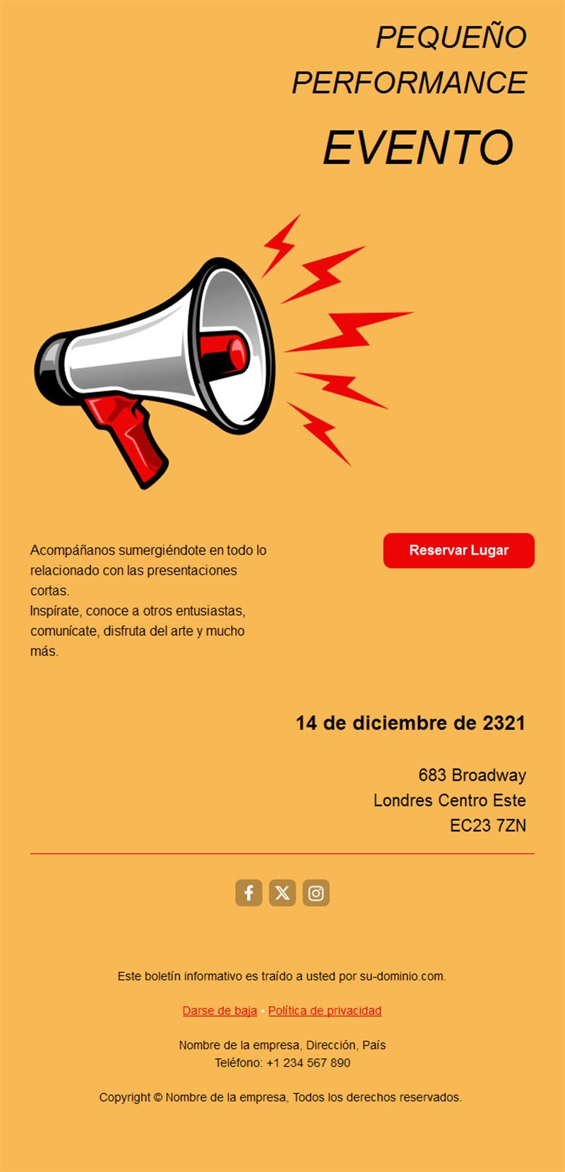 Event Invitation Email Template for Customers