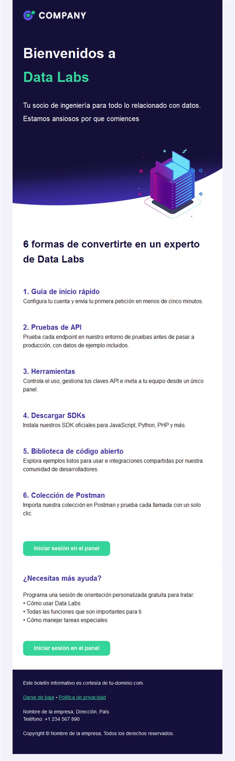 Email de bienvenida y onboarding SaaS