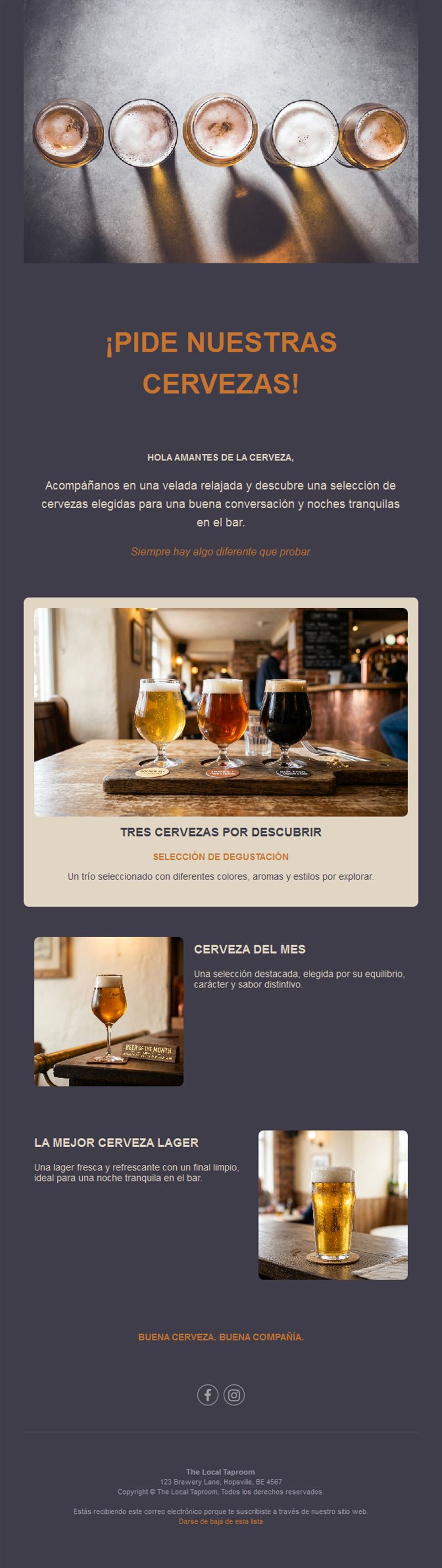 Newsletter de selección de cervezas artesanas