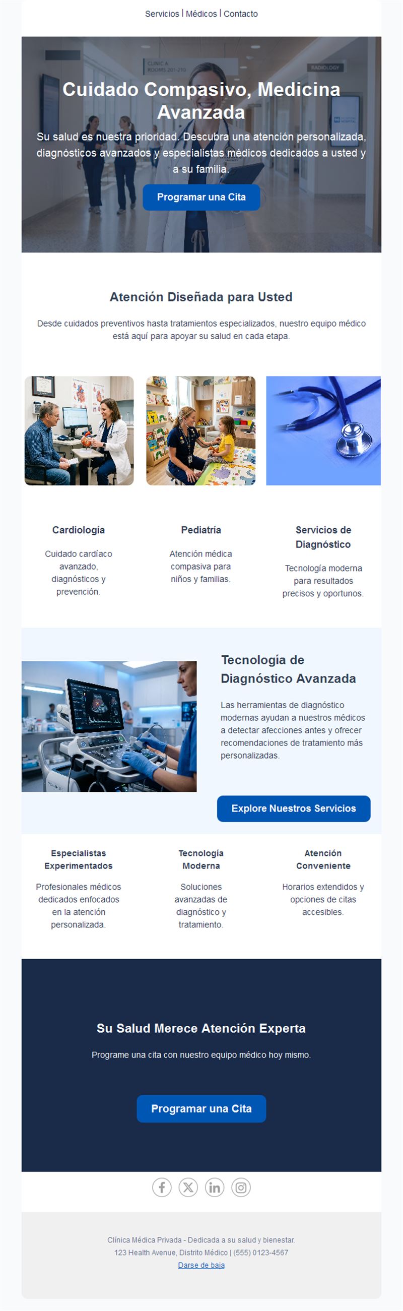 Email de clínica multiespecialidad
