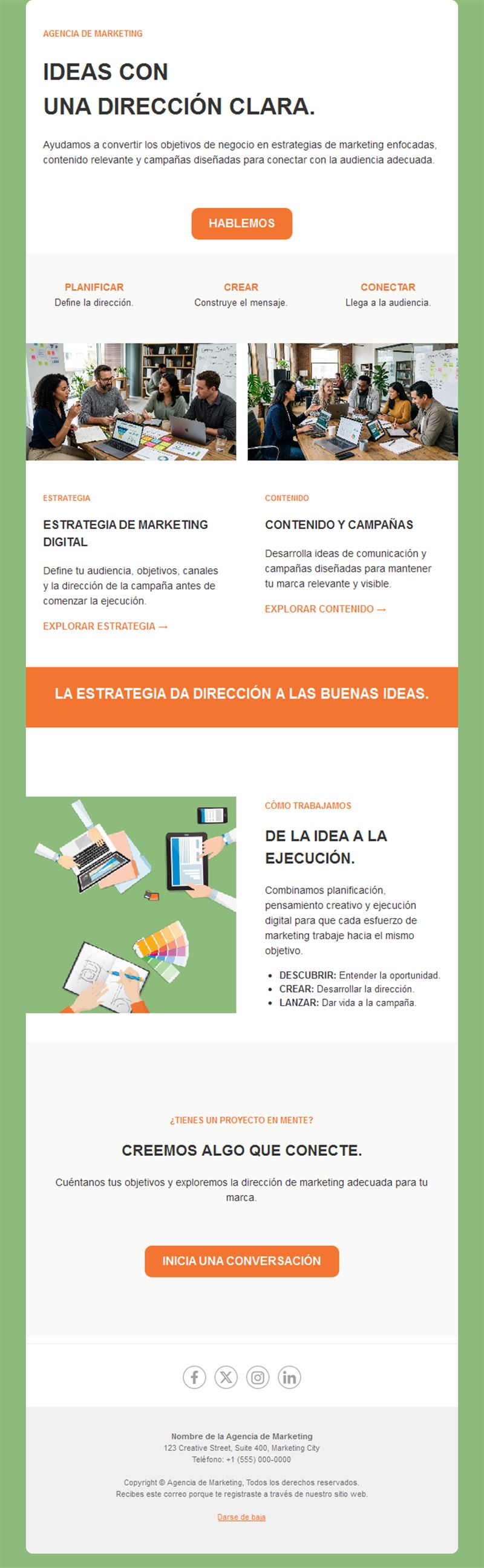 Newsletter de agencia de marketing digital