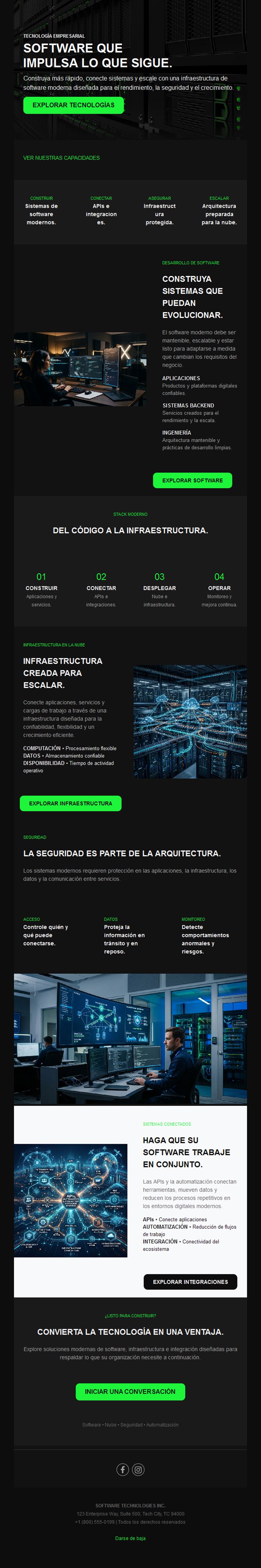 Email de empresa de desarrollo de software