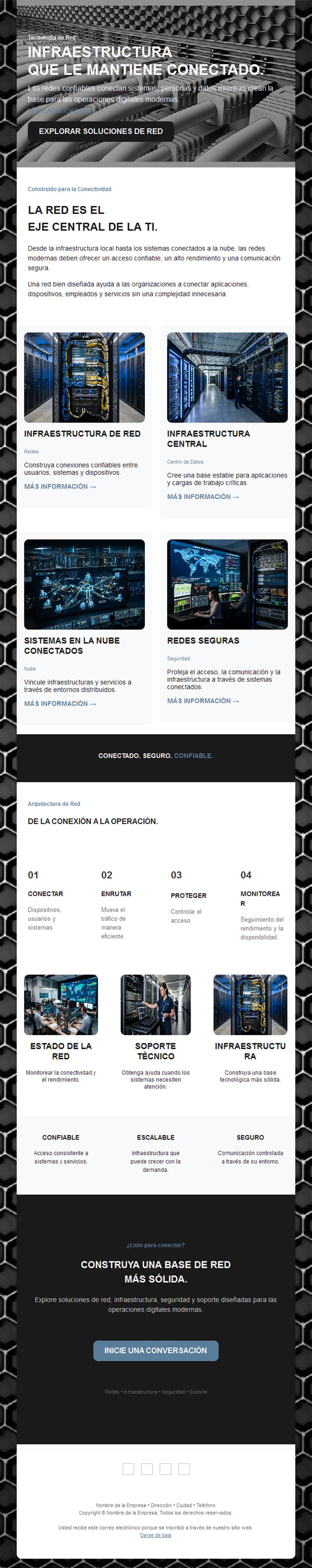 Newsletter de TI de infraestructura de red
