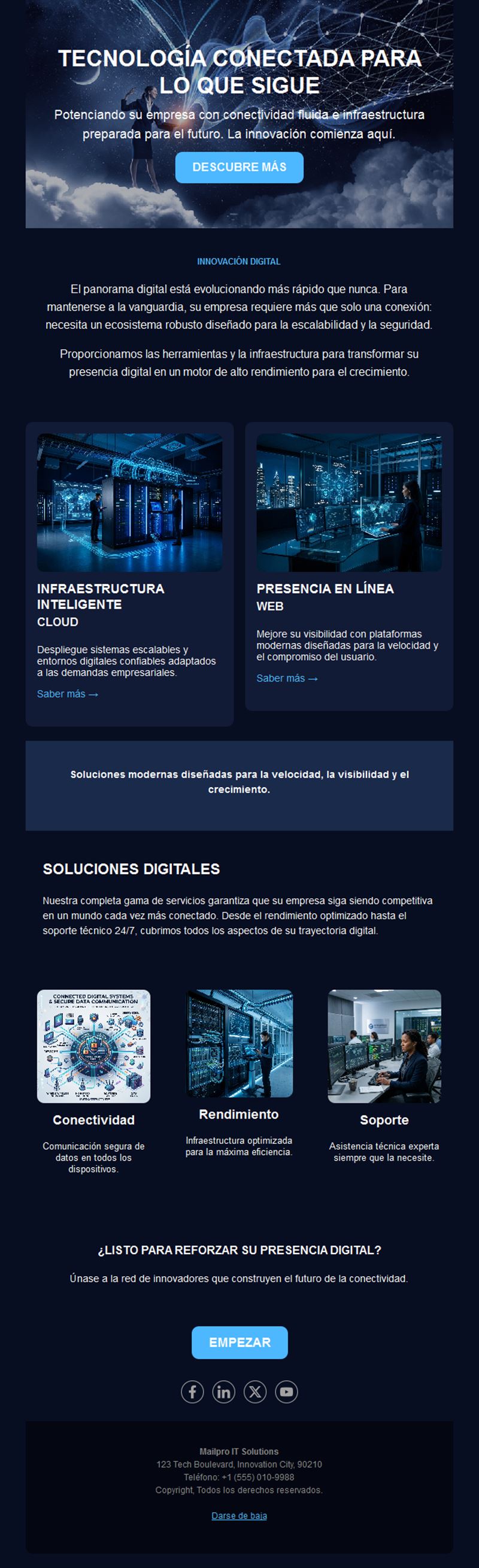 Newsletter de TI de transformación digital