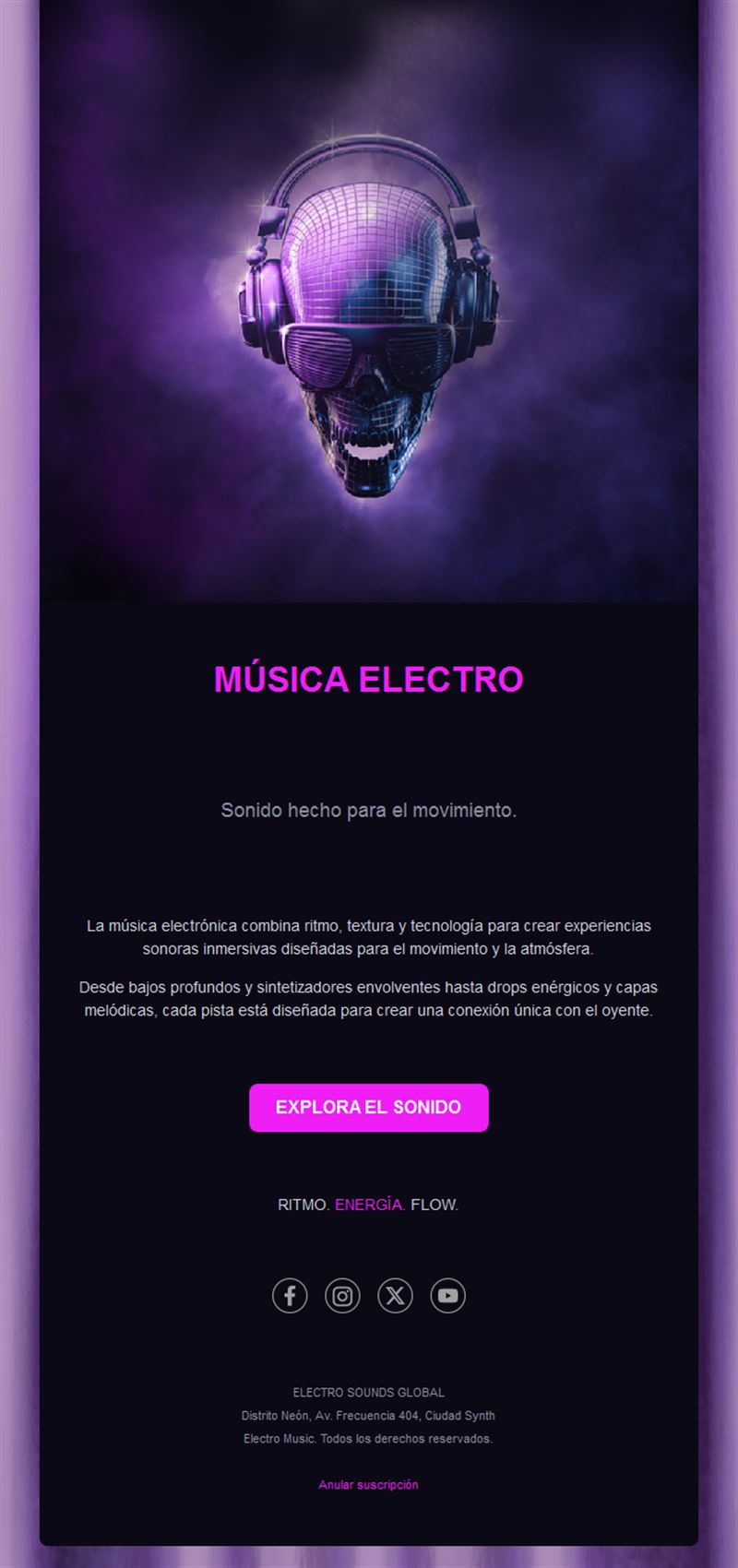 Email de música electrónica