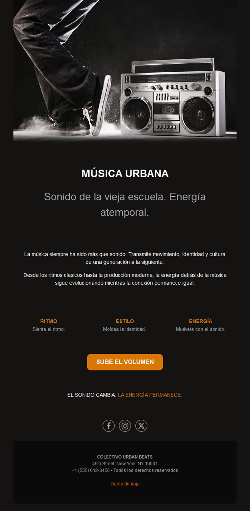 Email de música urbana hip-hop