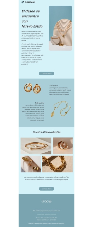 Plantillas de Email de Joyería