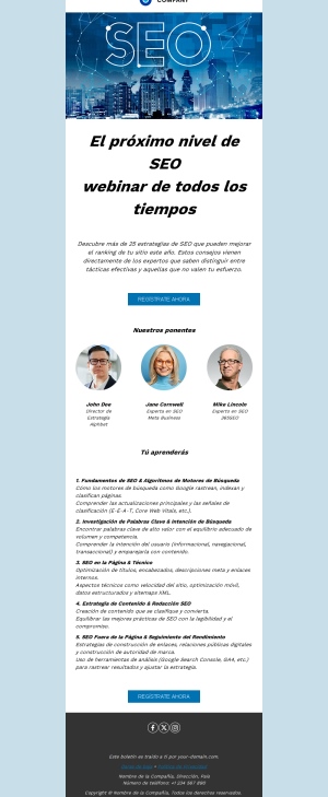 Plantillas de Email de Invitación a Evento