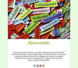 Da la bienvenida a tus clientes con esta plantilla