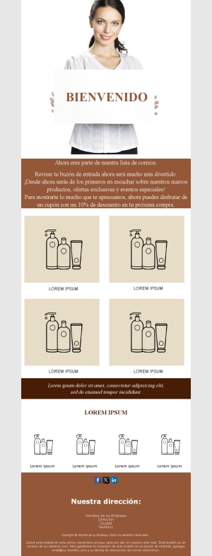 Plantilla de Email de Bienvenida