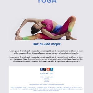 Plantilla Email Clases Aire Libre