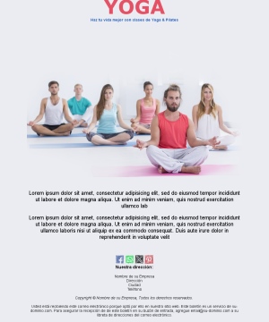 Plantilla Email Yoga Principiantes