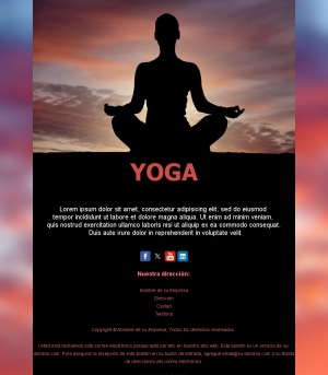 Plantilla de Email de Yoga Avanzado