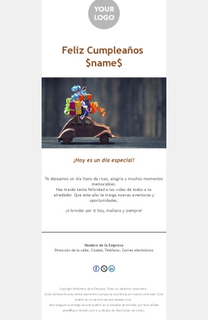Plantilla de Email de Cumpleaños