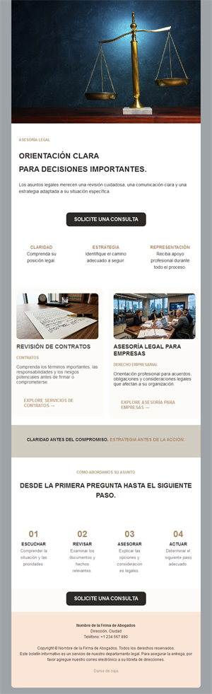 Newsletter de despacho de derecho mercantil