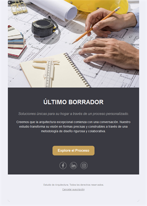 Email de estudio de arquitectura para viviendas