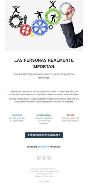 Email de agencia de RR. HH. y talento