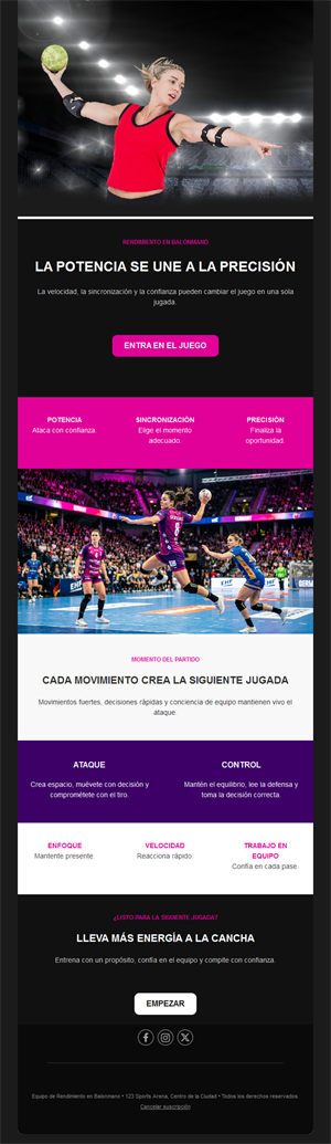 Email de balonmano femenino