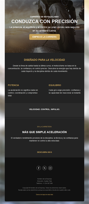 Newsletter de carreras de motos