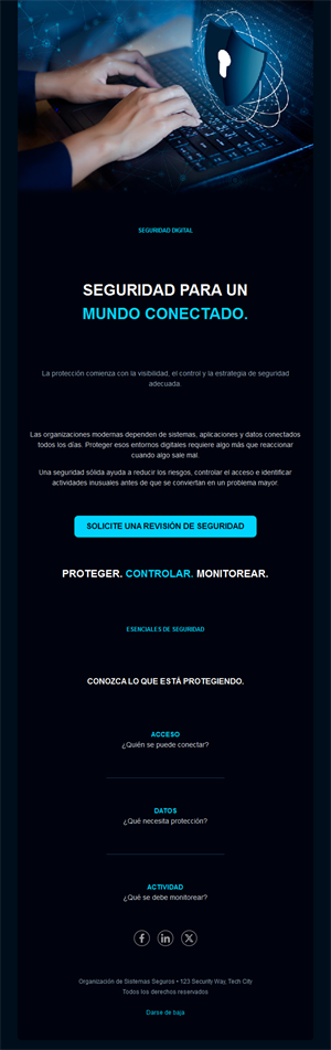 Email de servicios de ciberseguridad