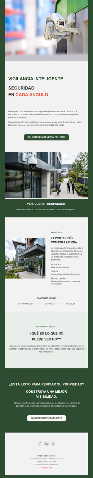 Email de videovigilancia inteligente