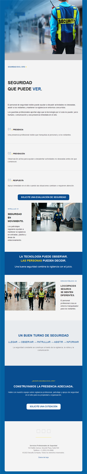Email de vigilancia presencial
